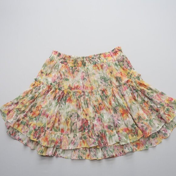 MISA Los Angeles Floral Tiered Mini Skirt Size Medium - Picture 3 of 10